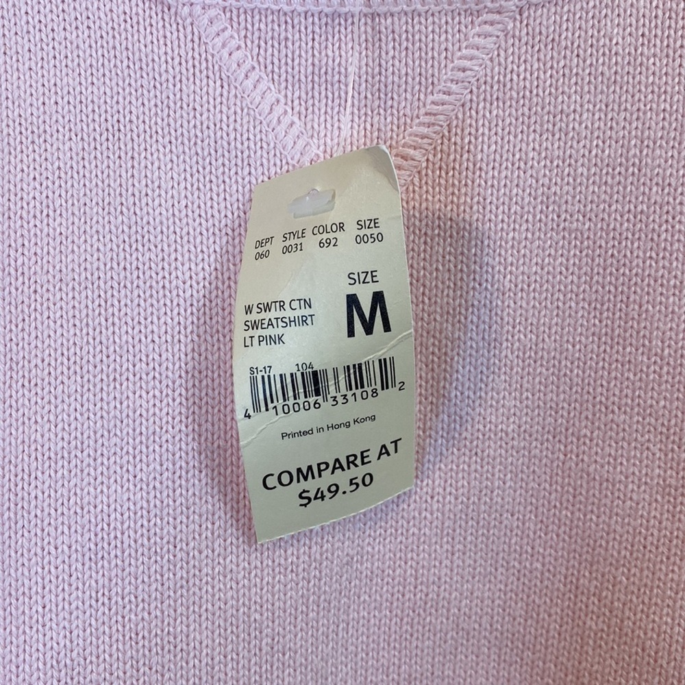 Eddie Bauer Women's Light Pink Long Sleeve Casual Crewneck Sweater Size M - Picture 4 of 8
